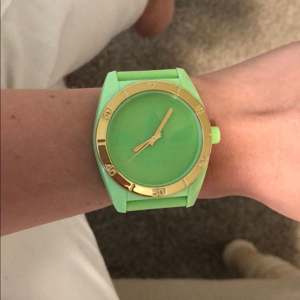 adidas Vibrant Green and Gold Women's Watch